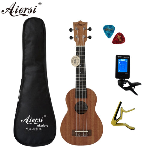 Aiersi brand 21 inch ukelele mahogany Soprano ukulele musical instrument hawaii guitar